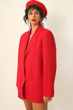 Blazer vermelho classico forrado - comprar online