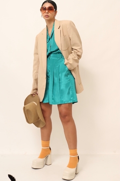 Blazer bege liso DECIMEL vintage - loja online