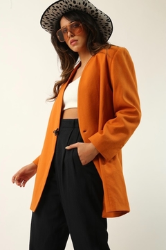 blazer laranja forrado longo ombreira na internet