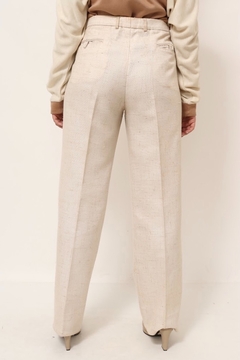 calça cintura mega alta estilo linho - comprar online