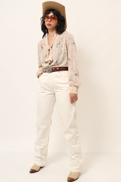 Imagem do calça cintura alta branca vintage