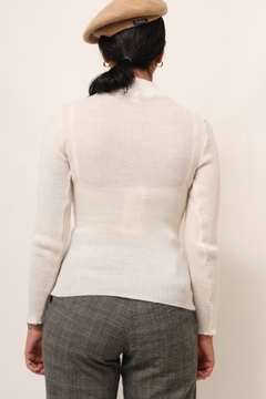Imagem do gola alta tricot branco vintage