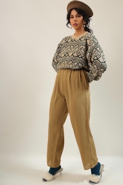 calça cintura alta camelo vintage - comprar online