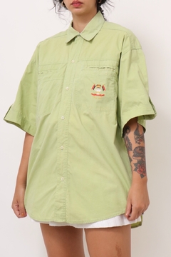 Camisa verde esportiva 100% algodão abacate