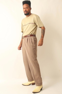 calça alfaiataria oliva cintura alta vintage - loja online