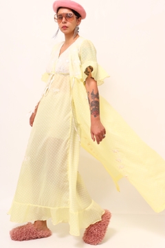 Robe + camisola poa amarelinho vintage - loja online