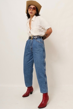 Calça jeans grosso classica azul 90´s vintage na internet