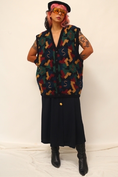 Maxi colete de tricot color vintage 80`s