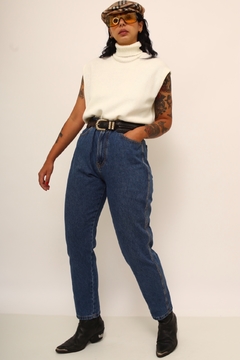 Imagem do Calça jeans grossa azul classica