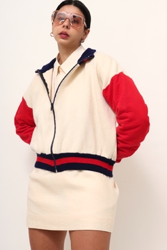 Cardigan college color classico tricot vintage - comprar online
