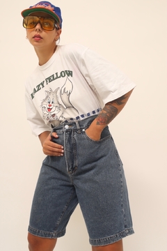 Bermuda jeans cintura cintura alta na internet