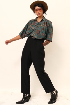 Camisa verde estampa 90´s vintage levinha - loja online