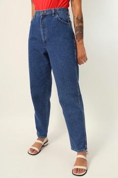 Calça jeans cintura mega alta azul - Capichó Brechó
