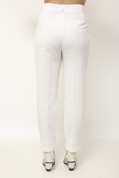 Calça cintura alta branca vintage - loja online