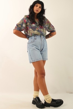 shorts cintura mega alta jeans vintage