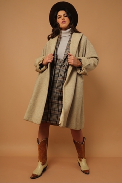 Imagem do casaco 100 % lã amplo forrado vintage