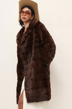 Imagem do casaco pele marrom forrado