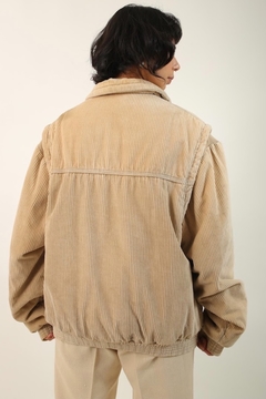 jaqueta veludo cotele forrada vintage - comprar online
