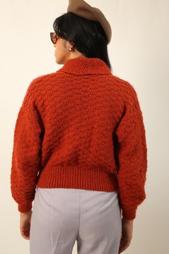 Cropped tricot telha transpassado textura - Capichó Brechó