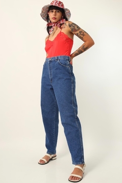 Calça jeans cintura mega alta azul - loja online