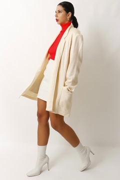 cardigan off white longo vintage - loja online