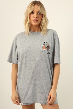 Imagem do camiseta Flinstons cinza mescla logo