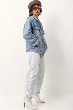 Jaqueta jeans ZOOMP logo bordado costas
