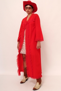 Imagem do robe vermelho transparencia vintage