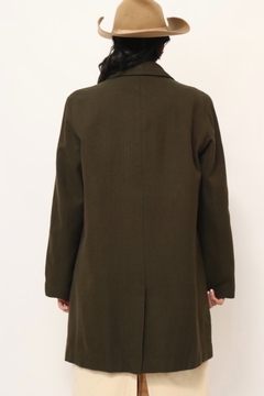 casaco verde forrado vintage - loja online