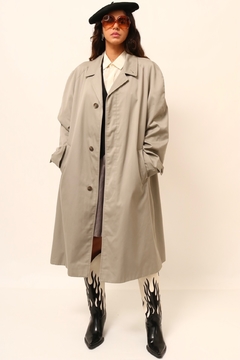 Imagem do Trench coat forrado cinza vintage