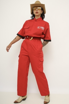 Macacão vermelho kumho vintage - comprar online