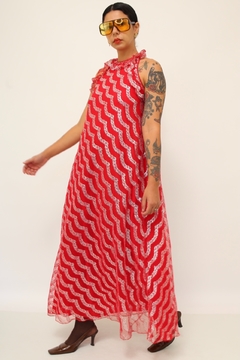 Imagem do Vestido vermelho bababdos vintage brilho