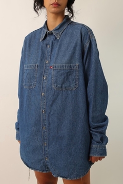 camisa jeans longa classica industrial - loja online