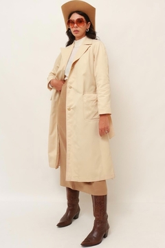 Trench Coat forrado vintage creme italiano - Capichó Brechó