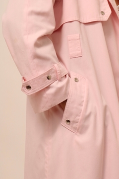 Trench Coat rosa candy forrado