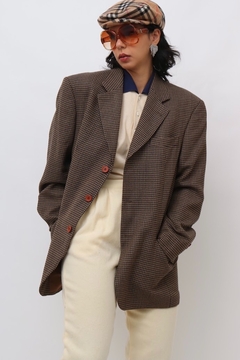 Blazer xadrez forrado vintage classico - loja online