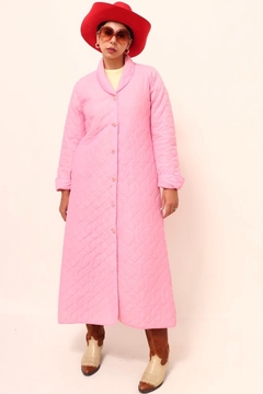 robe matelasse rosa acolchoado vintage - comprar online