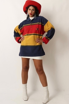 Blusa esportiva ampla bicolor - loja online