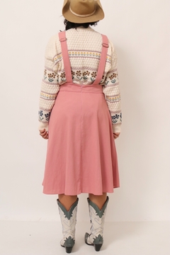 vestido jardineira rosa vintage na internet