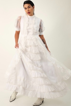 Imagem do vestido renda noiva vintage vitoriana