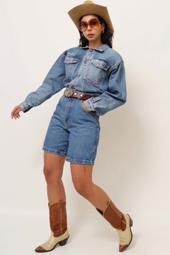 jaqueta cropped jeans grosso vintage na internet