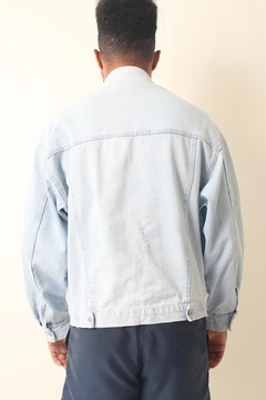 jaqueta Jeans bomber manga ampla vintage