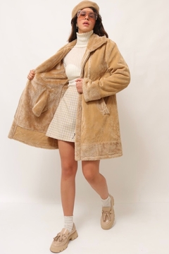 casaco camurça forrado pelucia vintage - comprar online