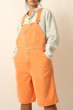 Jardineira laranja jeans vintage - loja online