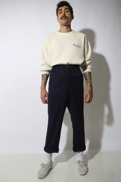 Calça alfaiataria cintura alta tecido encorpado vintage  - loja online