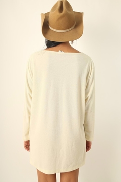 Blusa vestido atoalahada Off white - comprar online