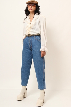 calça jeans cintura mega alta na internet