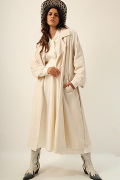 Trench Coat off white forrado vintage - comprar online