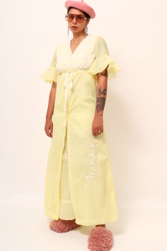 Robe + camisola poa amarelinho vintage - loja online