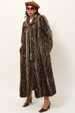 Imagem do Maxi casaco leopardo sintético forrado garimpado FEIRA DA LADRA EM PORTUGAL